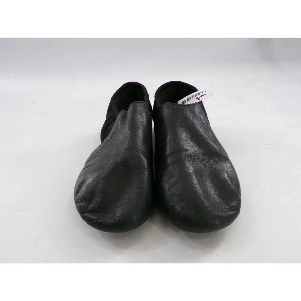 Pre-Owned Dance Jazz Shoes DanzNMotion Child 1M Leather Pull On Split Sole